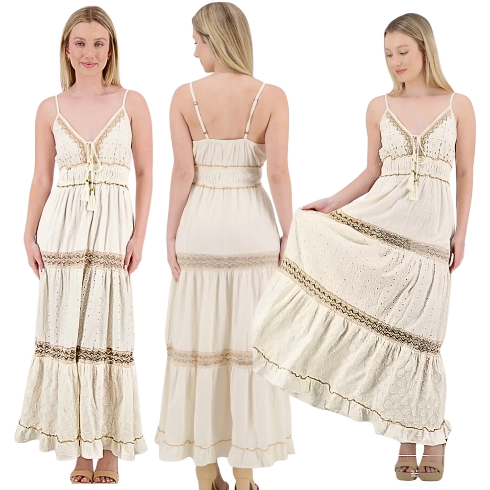 BOHO Long Flowy 100% Natural Cotton NWT